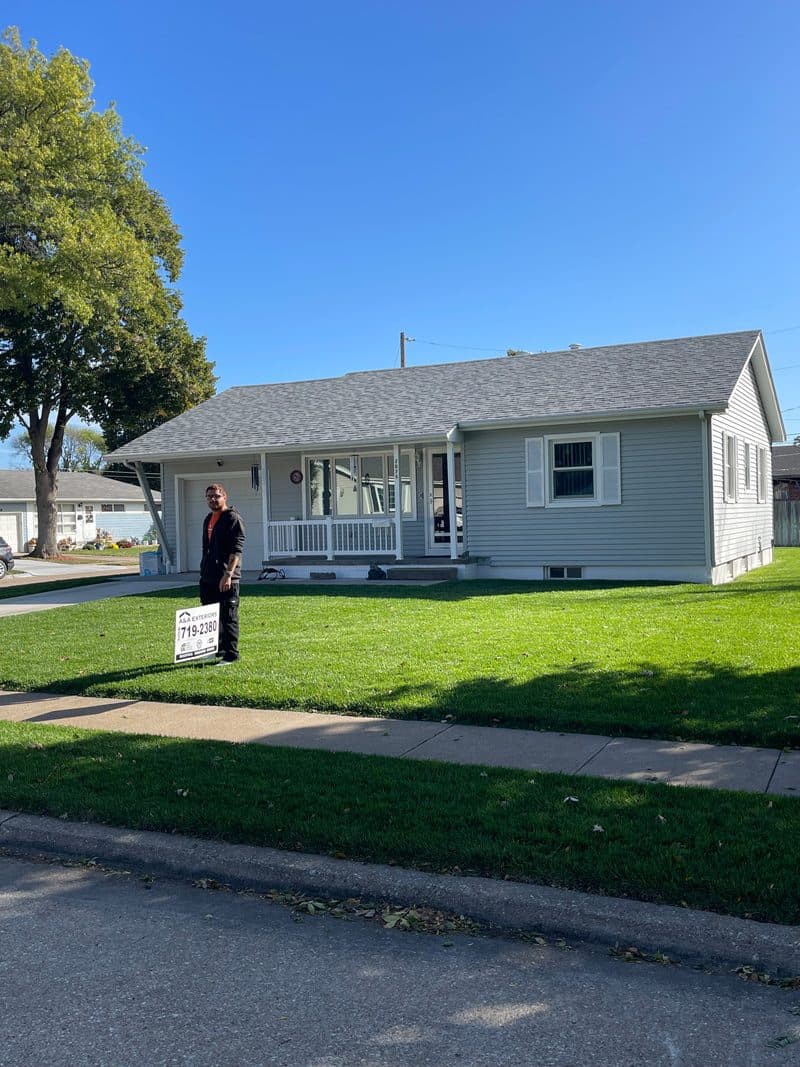 Completed roof replacement, Fremont NE