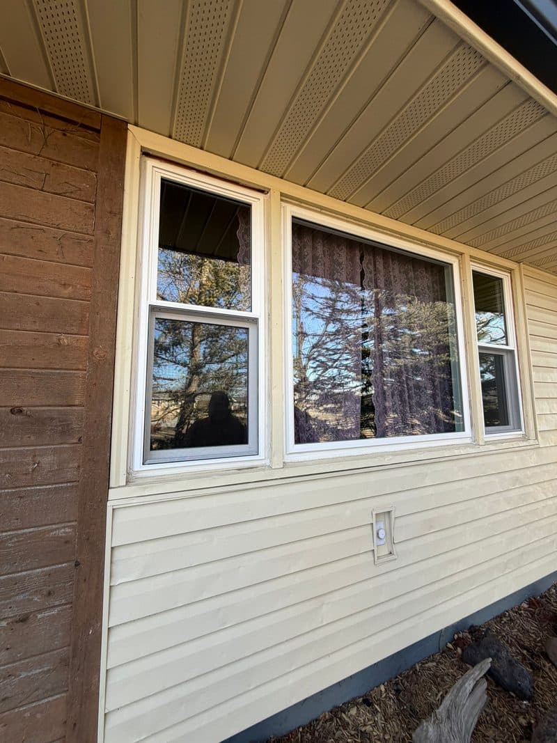 Completed bay window installation